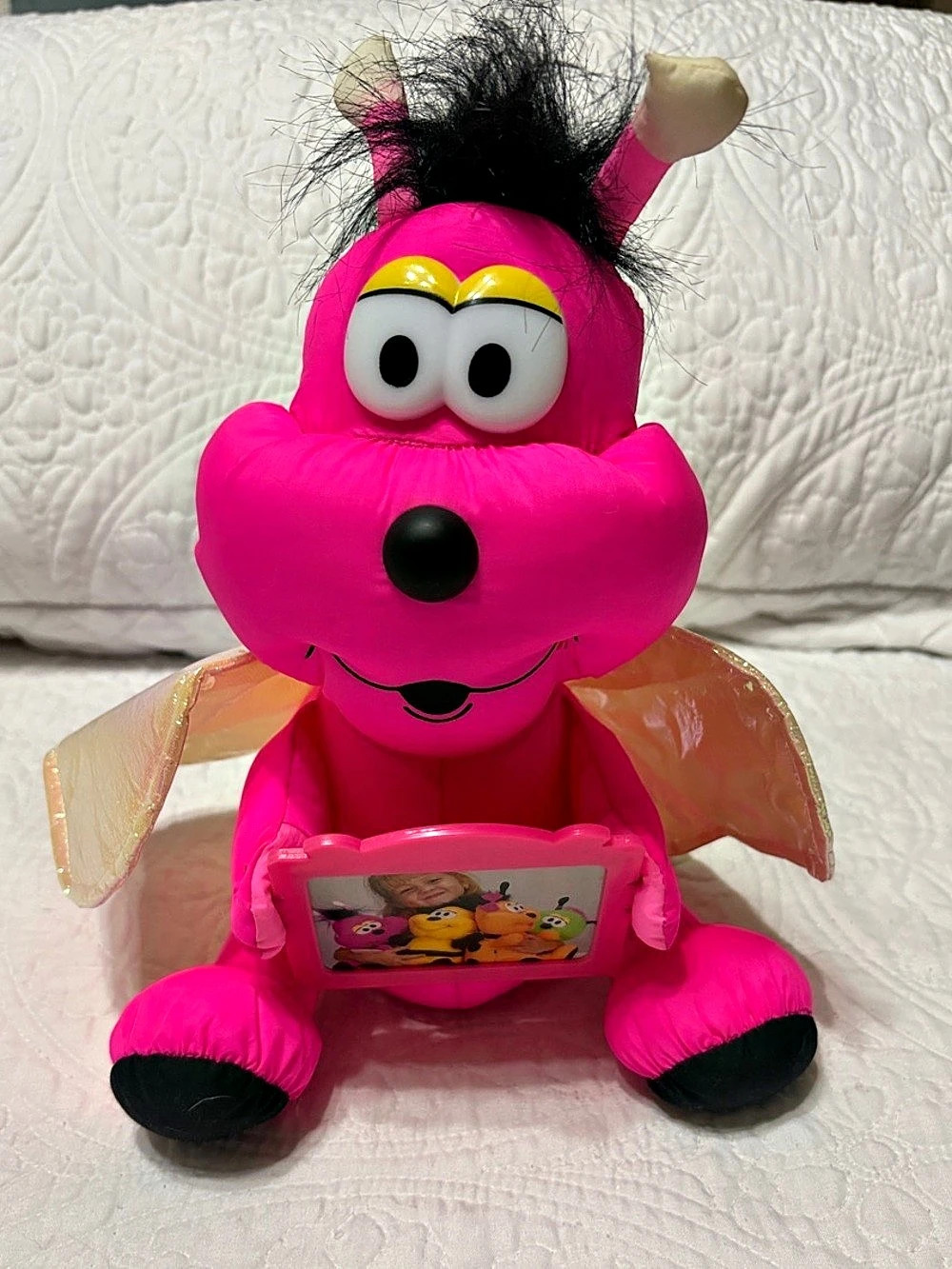 Vintage 90’s Dan Dee Pink Nylon Plush Bug/Butterfly Photo Frame